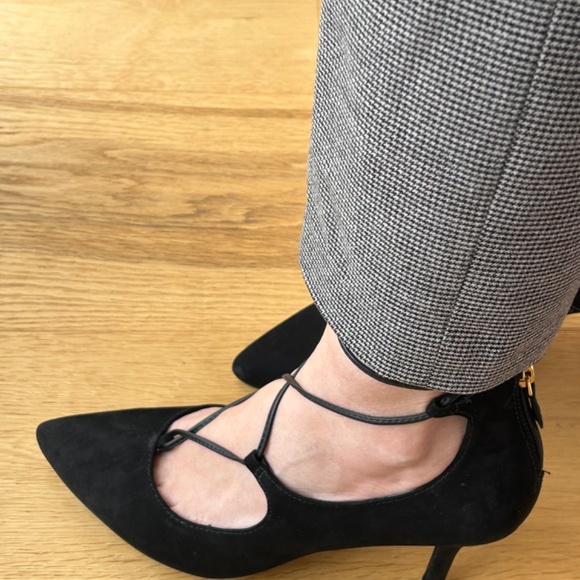 Black Nobuck High Heels Made in Brazil- size 7 1/5 - Picture 3 of 9